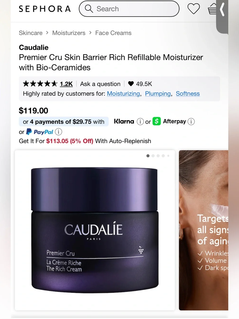 $302 New Set of 4 CAUDALIE Premier cru: serum, eye cream x2, the rich cream